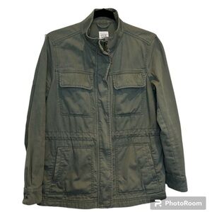 Gap Utility 100% Cotton Jacket Military Green Women size S